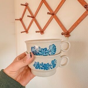 Pfaltzgraff Blue Floral Mugs